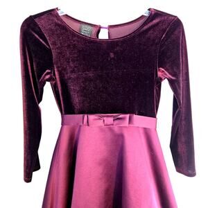 Jenny Annie Dots Girls Formal Dress Size Medium M Purple Evening Party Prom